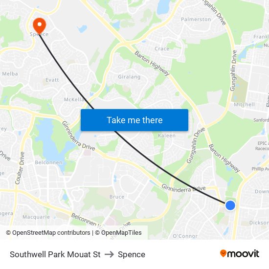 Southwell Park Mouat St to Spence map