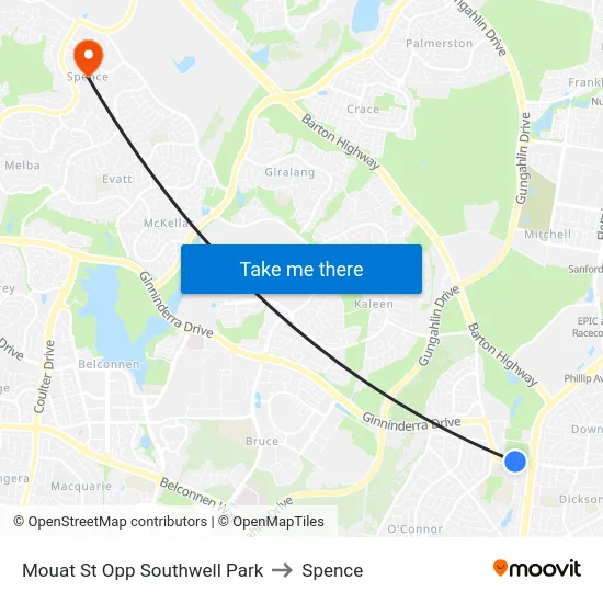 Mouat St Opp Southwell Park to Spence map