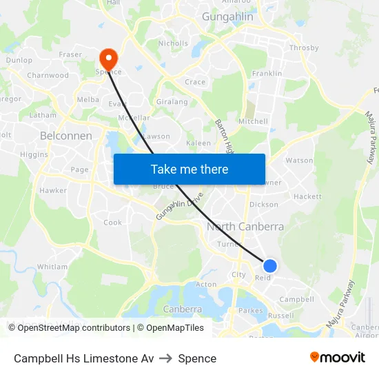 Campbell Hs Limestone Av to Spence map