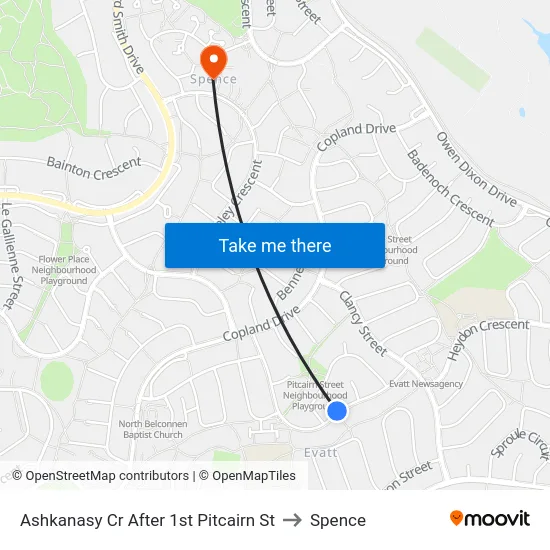 Ashkanasy Cr After 1st Pitcairn St to Spence map
