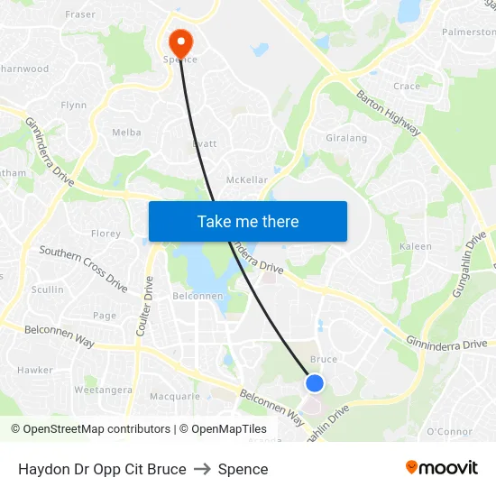 Haydon Dr Opp Cit Bruce to Spence map