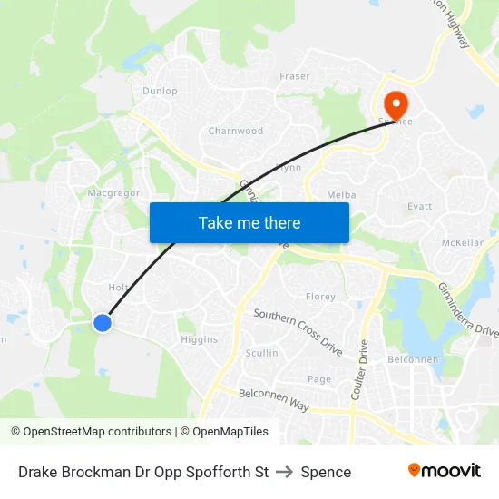 Drake Brockman Dr Opp Spofforth St to Spence map