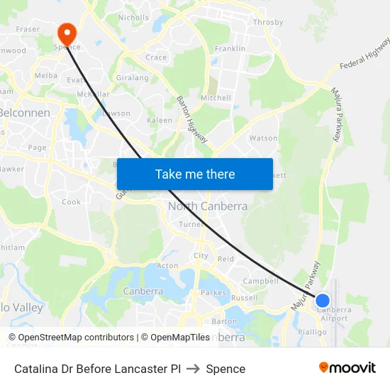 Catalina Dr Before Lancaster Pl to Spence map