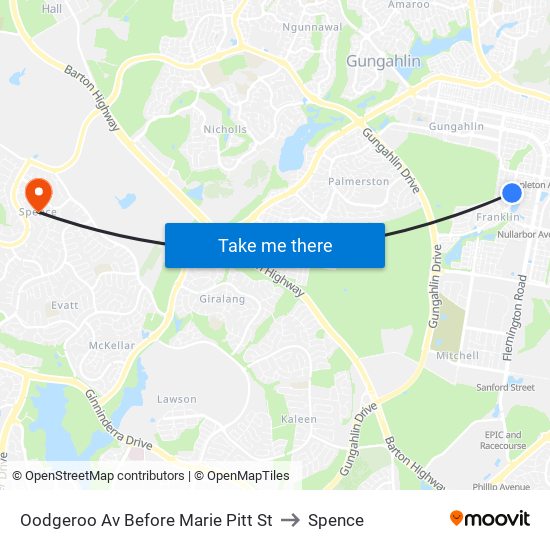 Oodgeroo Av Before Marie Pitt St to Spence map