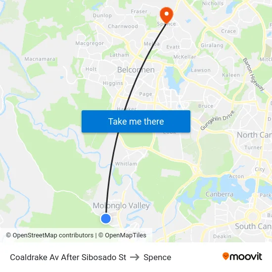 Coaldrake Av After Sibosado St to Spence map