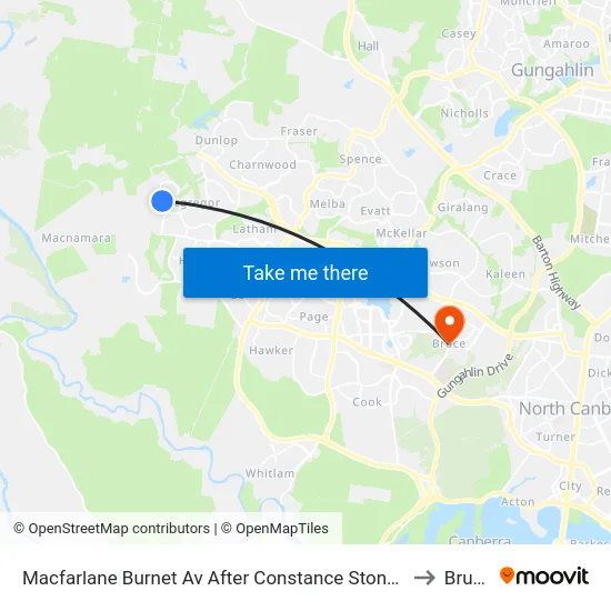 Macfarlane Burnet Av After Constance Stone St to Bruce map