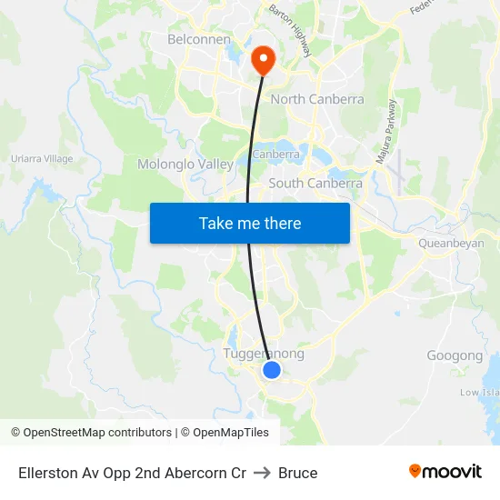 Ellerston Av Opp 2nd Abercorn Cr to Bruce map