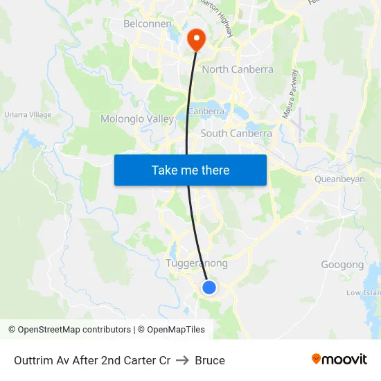 Outtrim Av After 2nd Carter Cr to Bruce map