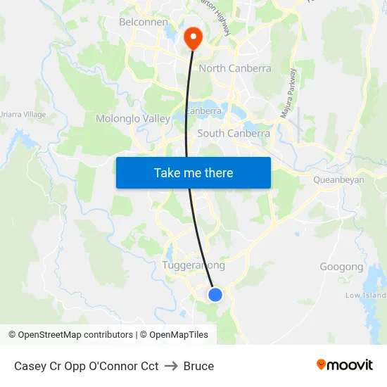 Casey Cr Opp O'Connor Cct to Bruce map