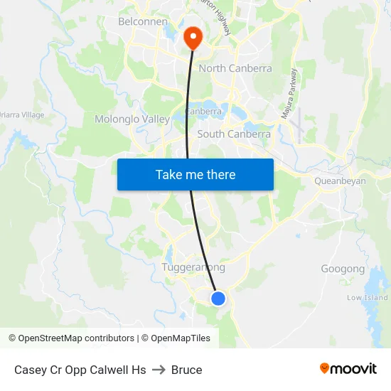 Casey Cr Opp Calwell Hs to Bruce map