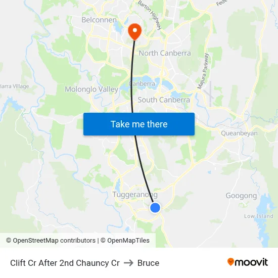 Clift Cr After 2nd Chauncy Cr to Bruce map