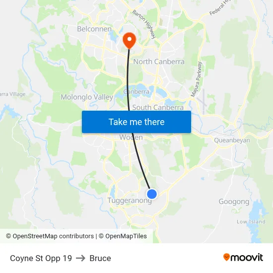 Coyne St Opp 19 to Bruce map