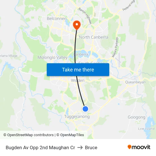 Bugden Av Opp 2nd Maughan Cr to Bruce map