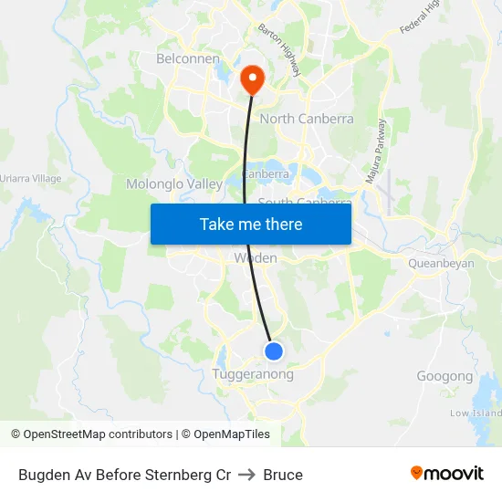 Bugden Av Before Sternberg Cr to Bruce map