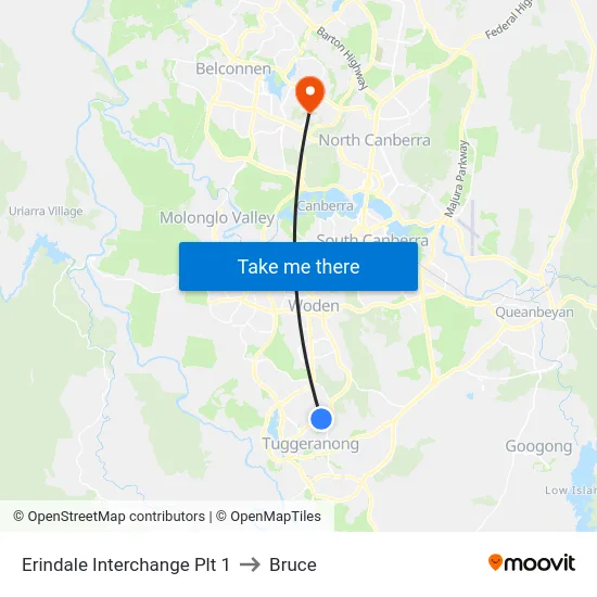 Erindale Interchange Plt 1 to Bruce map