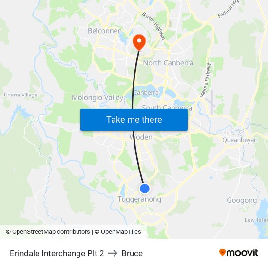 Erindale Interchange Plt 2 to Bruce map