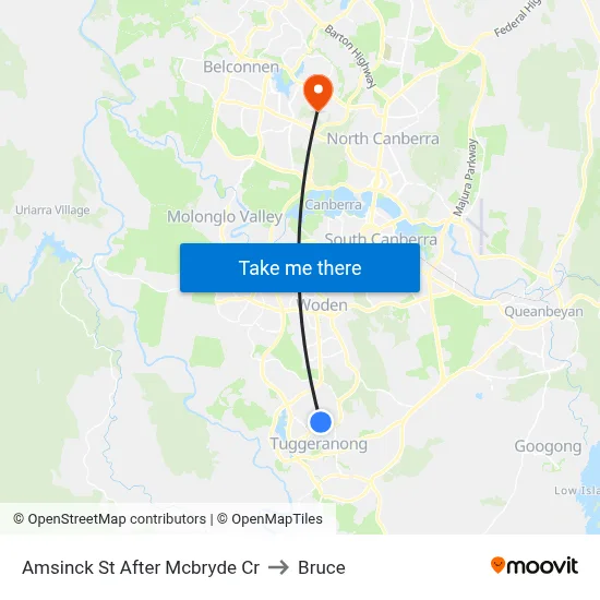 Amsinck St After Mcbryde Cr to Bruce map