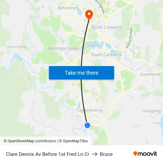 Clare Dennis Av Before 1st Fred Ln Cr to Bruce map