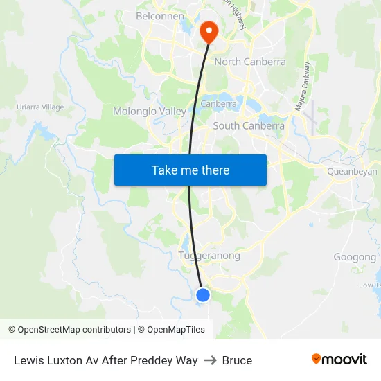 Lewis Luxton Av After Preddey Way to Bruce map