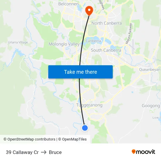 39 Callaway Cr to Bruce map