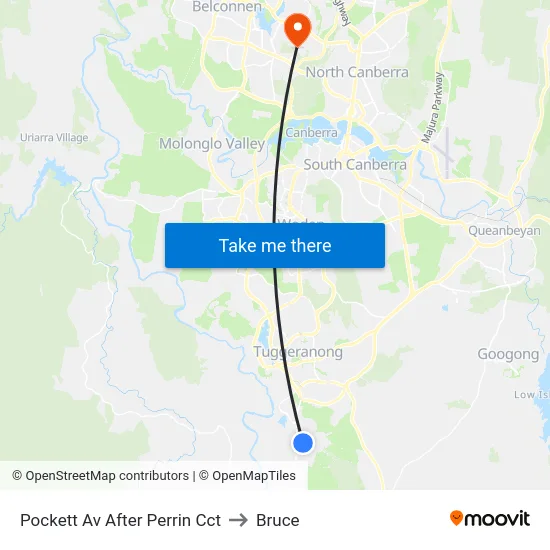 Pockett Av After Perrin Cct to Bruce map