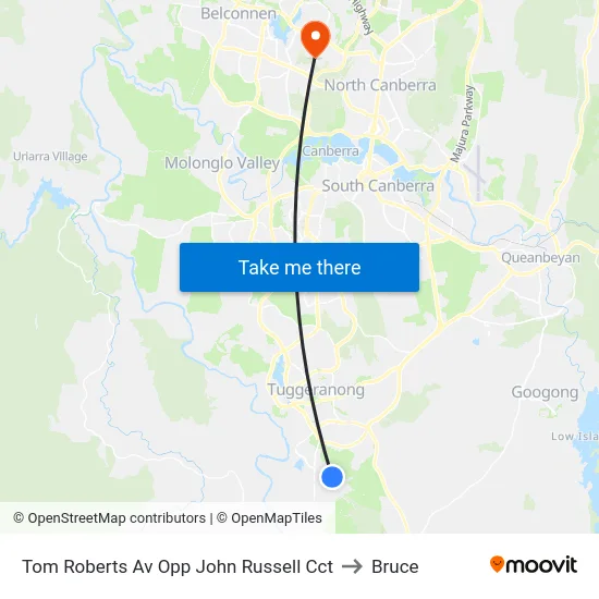 Tom Roberts Av Opp John Russell Cct to Bruce map