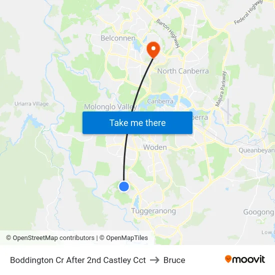 Boddington Cr After 2nd Castley Cct to Bruce map