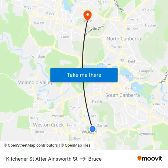 Kitchener St After Ainsworth St to Bruce map