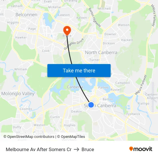 Melbourne Av After Somers Cr to Bruce map