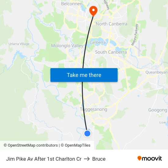 Jim Pike Av After 1st Charlton Cr to Bruce map
