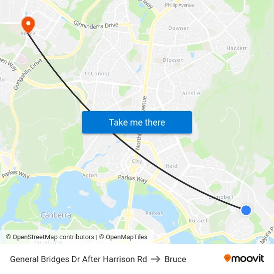 General Bridges Dr After Harrison Rd to Bruce map