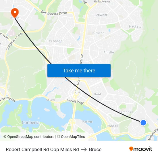Robert Campbell Rd Opp Miles Rd to Bruce map
