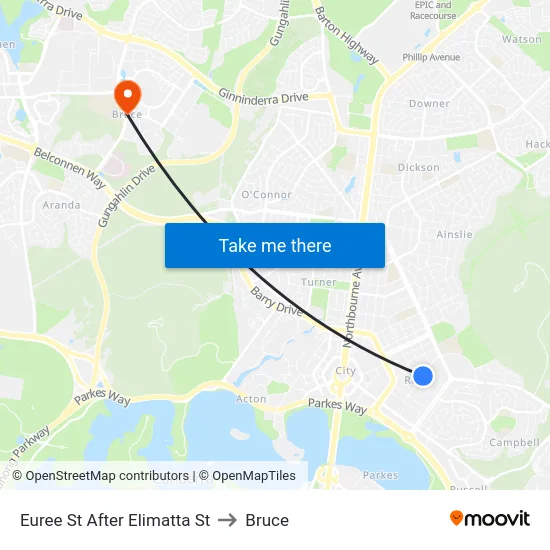 Euree St After Elimatta St to Bruce map