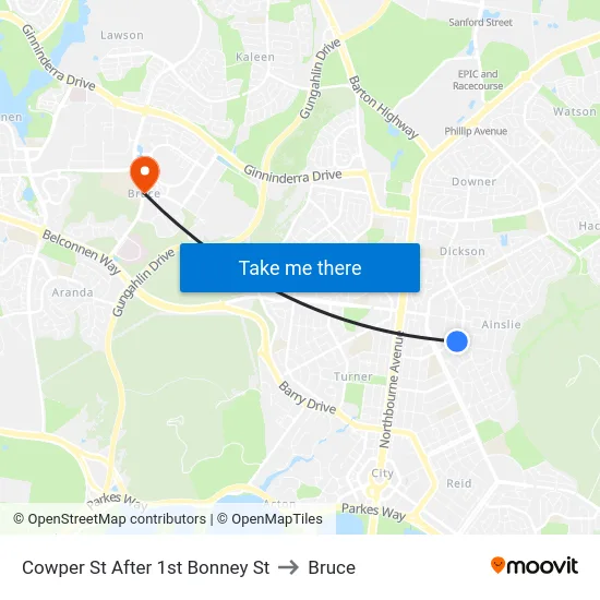Cowper St After 1st Bonney St to Bruce map