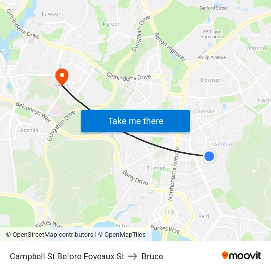 Campbell St Before Foveaux St to Bruce map