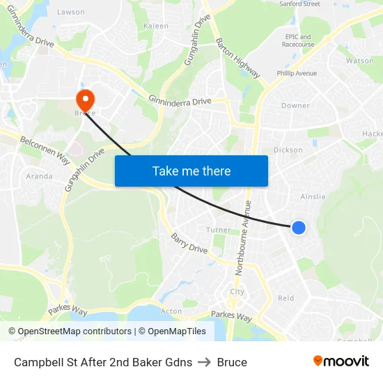 Campbell St After 2nd Baker Gdns to Bruce map