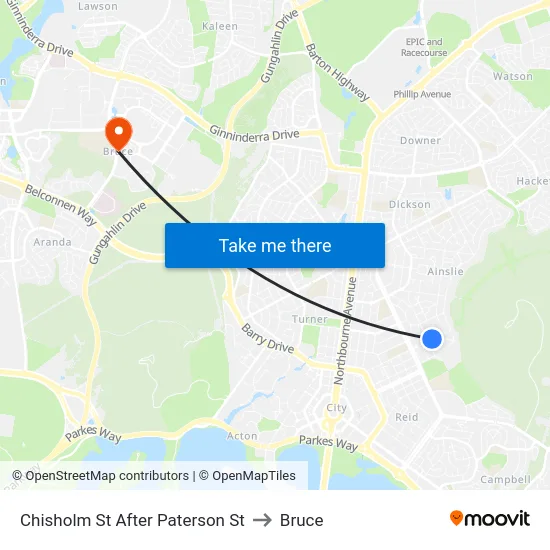 Chisholm St After Paterson St to Bruce map