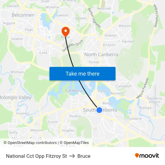 National Cct Opp Fitzroy St to Bruce map