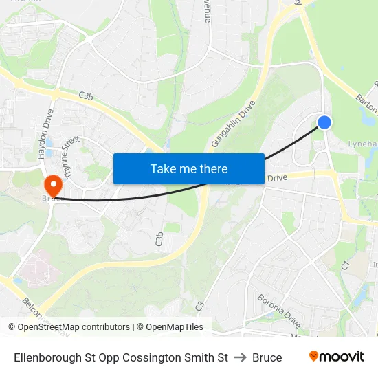 Ellenborough St Opp Cossington Smith St to Bruce map