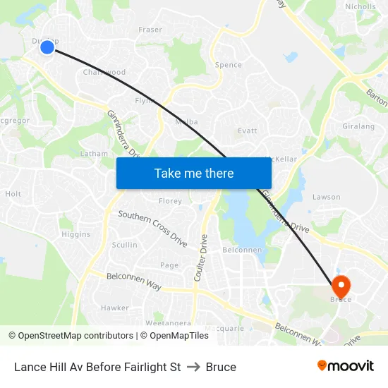 Lance Hill Av Before Fairlight St to Bruce map