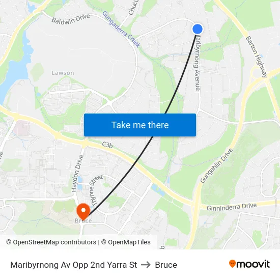 Maribyrnong Av Opp 2nd Yarra St to Bruce map