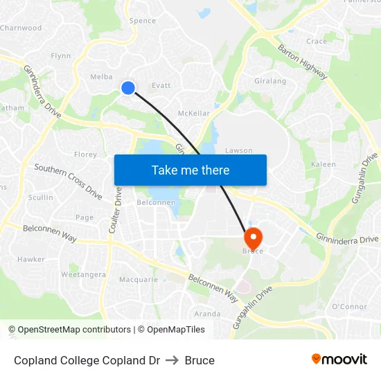 Copland College Copland Dr to Bruce map