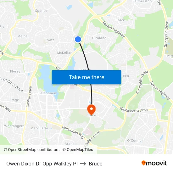 Owen Dixon Dr Opp Walkley Pl to Bruce map