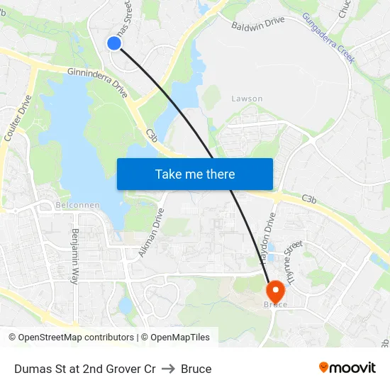 Dumas St at 2nd Grover Cr to Bruce map