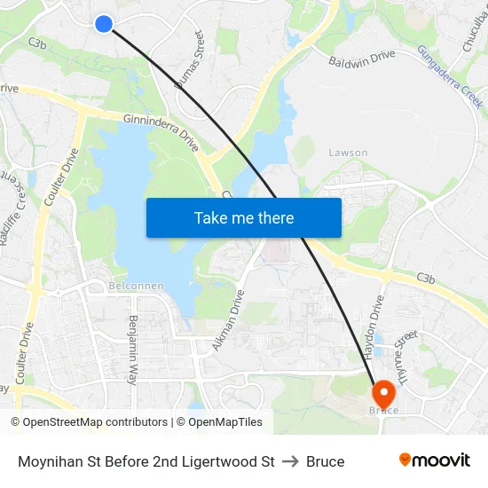 Moynihan St Before 2nd Ligertwood St to Bruce map