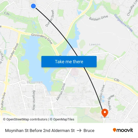 Moynihan St Before 2nd Alderman St to Bruce map