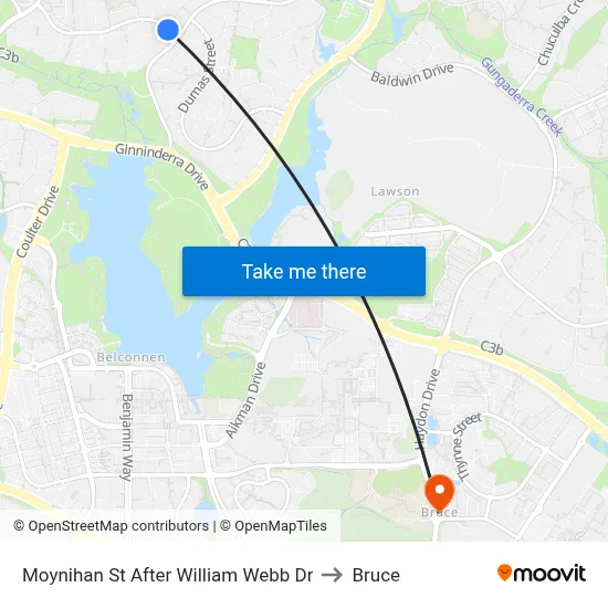 Moynihan St After William Webb Dr to Bruce map