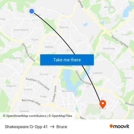 Shakespeare Cr Opp 41 to Bruce map