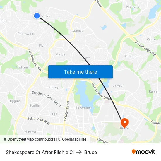 Shakespeare Cr After Filshie Cl to Bruce map