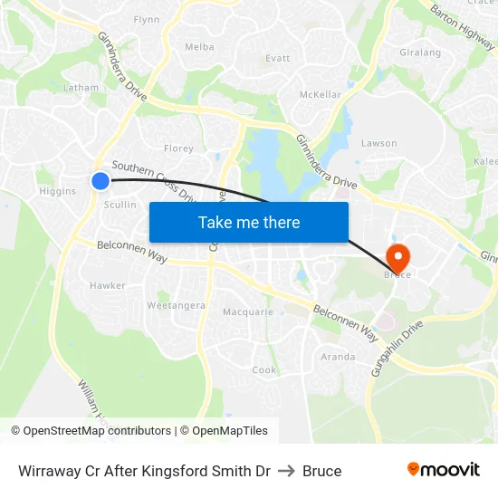 Wirraway Cr After Kingsford Smith Dr to Bruce map